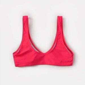 NWT US size 6 Soft Touch Super Scoop Bikini Top - coral orange